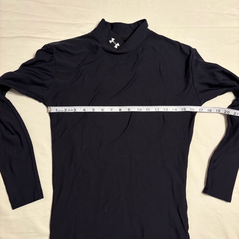 Under Armour Black Compression Mock Neck Long Sleeve - Picture 2 of 8